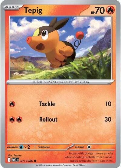 Tepig (SV: White Flare) Near Mint Reverse Holofoil
