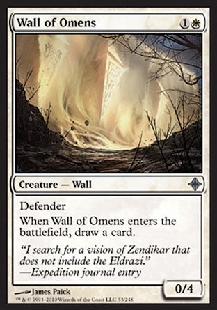 Wall of Omens (Rise of the Eldrazi) Light Play