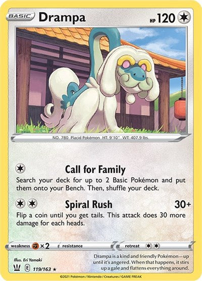 Drampa (SWSH05: Battle Styles) Near Mint Reverse Holofoil