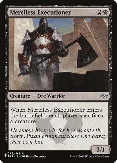 Merciless Executioner (The List) Near Mint