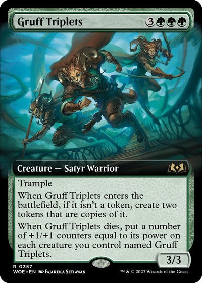 Gruff Triplets (Extended Art) (Wilds of Eldraine) Near Mint Foil