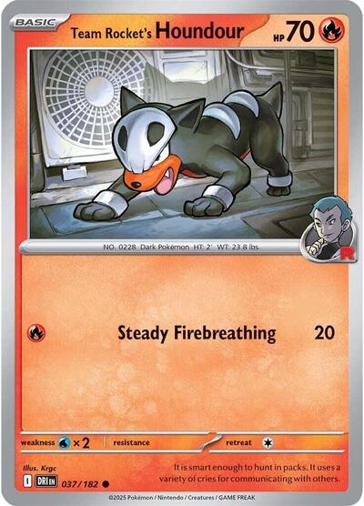 Team Rocket's Houndour (SV10: Destined Rivals) Near Mint Reverse Holofoil