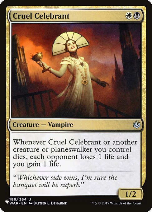 Cruel Celebrant (The List) Light Play