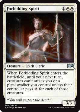 Forbidding Spirit (Ravnica Allegiance) Light Play Foil