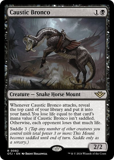 Caustic Bronco (Outlaws of Thunder Junction) Near Mint Foil