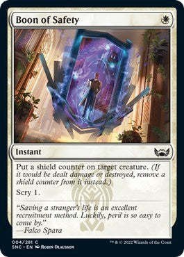 Boon of Safety (Streets of New Capenna) Light Play Foil