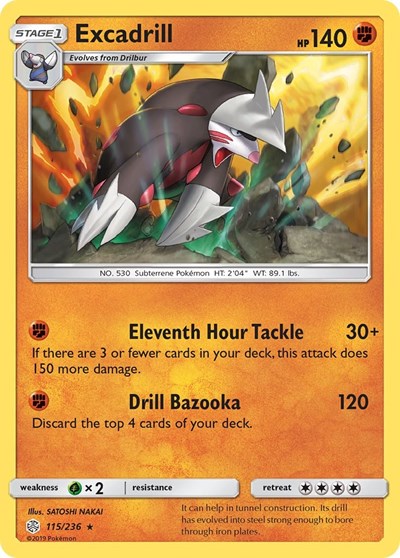 Excadrill (SM - Cosmic Eclipse) Near Mint Holofoil