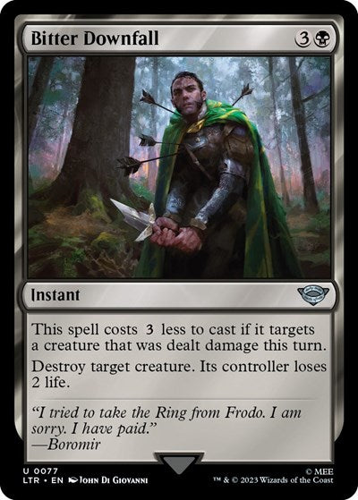 Bitter Downfall (Universes Beyond: The Lord of the Rings: Tales of Middle-earth) Near Mint Foil