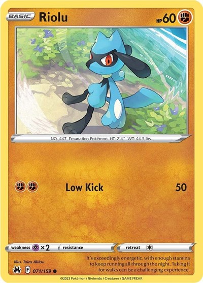 Riolu (Crown Zenith) Near Mint Reverse Holofoil