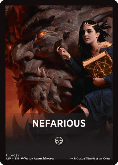 Nefarious Theme Card (Foundations Jumpstart) Near Mint