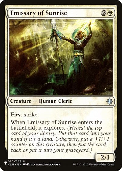 Emissary of Sunrise (The List) Light Play