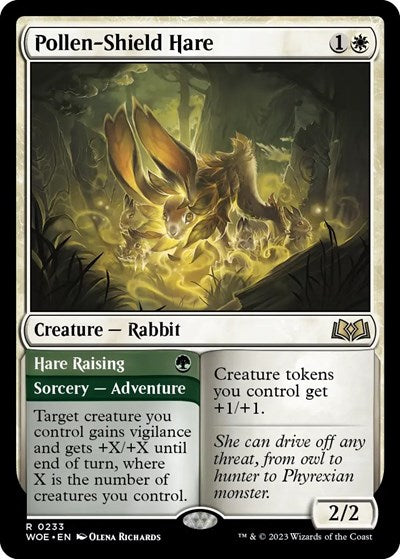 Pollen-Shield Hare (Wilds of Eldraine) Light Play