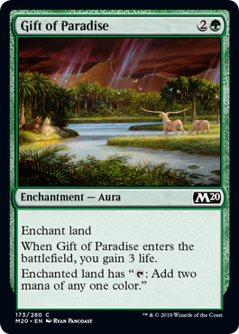 Gift of Paradise (Magic 2020 Core Set) Light Play Foil