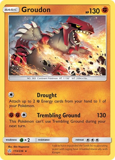 Groudon (SM - Cosmic Eclipse) Near Mint Reverse Holofoil