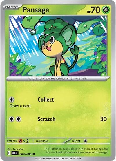 Pansage (SV: Black Bolt) Near Mint