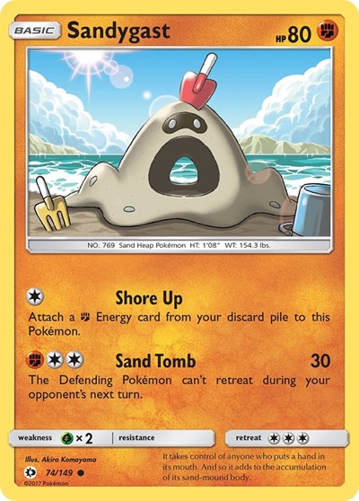 Sandygast (SM Base Set) Near Mint Reverse Holofoil