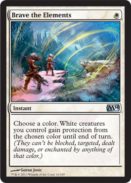 Brave the Elements (Magic 2014 Core Set) Light Play