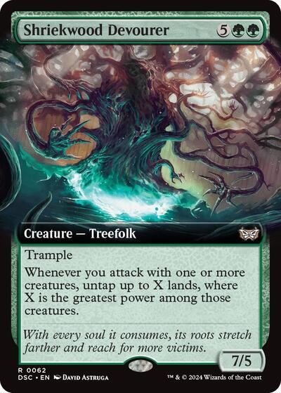 Shriekwood Devourer (Extended Art) (Commander: Duskmourn: House of Horror) Light Play