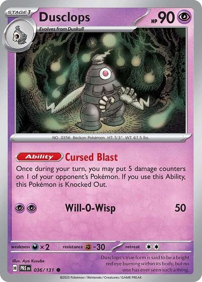 Dusclops (SV: Prismatic Evolutions) Near Mint Reverse Holofoil