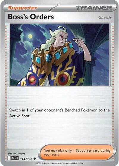 Boss's Orders (Ghetsis) (ME01: Mega Evolution) Near Mint Reverse Holofoil