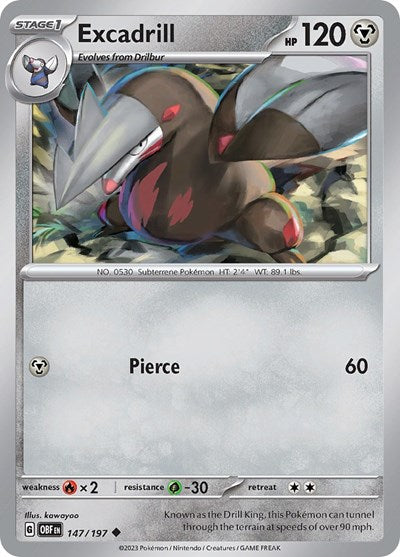 Excadrill (Scarlet and  Violet: Obsidian Flames) Near Mint
