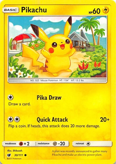 Pikachu (SM - Crimson Invasion) Near Mint Reverse Holofoil