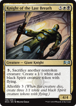 Knight of the Last Breath (Ravnica Allegiance) Light Play Foil