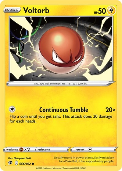 Voltorb (SWSH02: Rebel Clash) Near Mint Reverse Holofoil