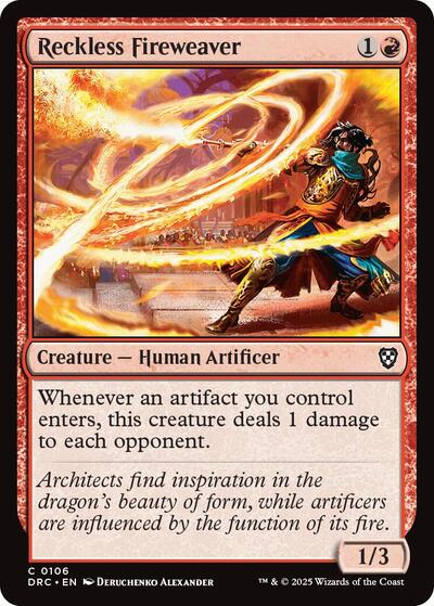 Reckless Fireweaver (Commander: Aetherdrift) Light Play