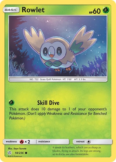 Rowlet - 18 (SM - Cosmic Eclipse) Near Mint Reverse Holofoil