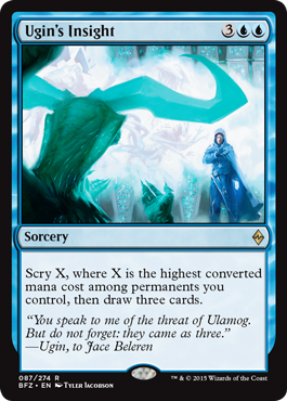 Ugin's Insight (Battle for Zendikar) Light Play