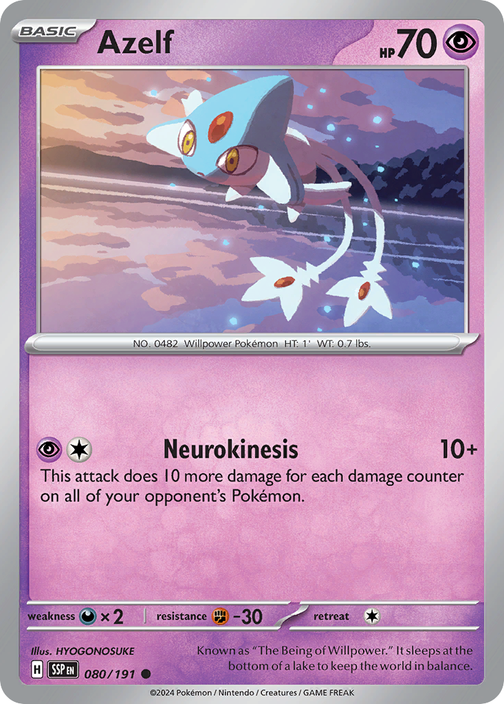 Azelf (SV08: Surging Sparks) Near Mint Reverse Holofoil