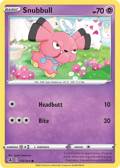 Snubbull (SWSH08: Fusion Strike) Near Mint Reverse Holofoil