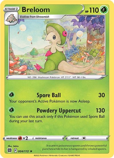 Breloom (SWSH09: Brilliant Stars) Near Mint Reverse Holofoil
