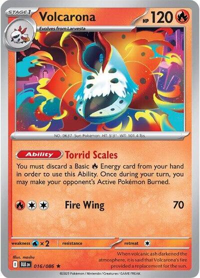 Volcarona (SV: Black Bolt) Near Mint Holofoil