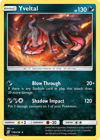 Yveltal (SM - Unified Minds) Near Mint Holofoil