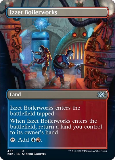 Izzet Boilerworks (Borderless) (Double Masters 2022) Light Play