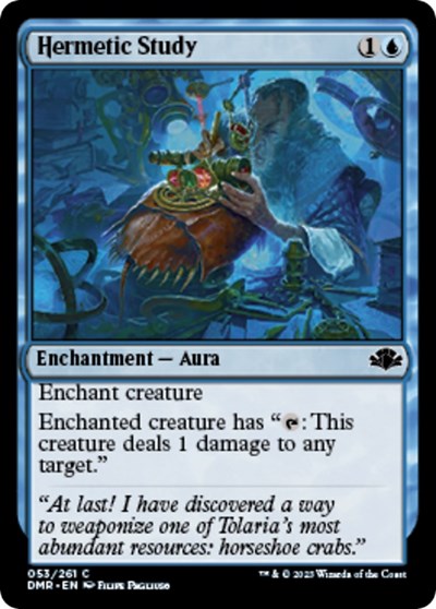 Hermetic Study (Dominaria Remastered) Light Play Foil