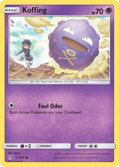 Koffing (SM - Unbroken Bonds) Near Mint Reverse Holofoil