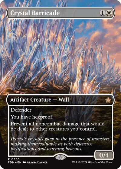 Crystal Barricade (Borderless) (Mana Foil) (Foundations) Near Mint Foil