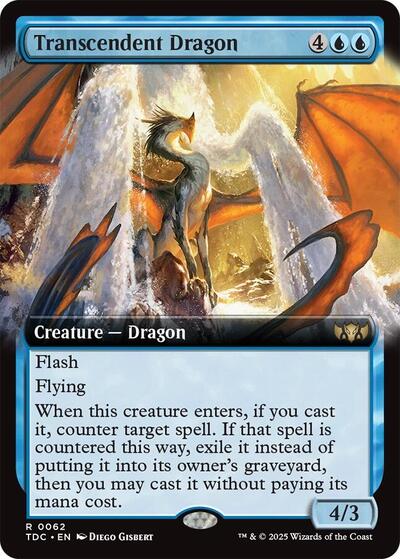 Transcendent Dragon (Extended Art) (Commander: Tarkir: Dragonstorm) Near Mint