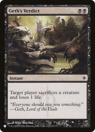 Geth's Verdict (The List) Light Play