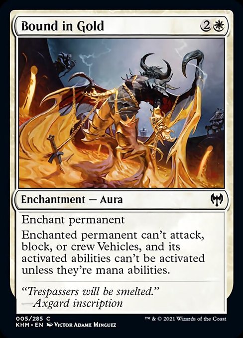 Bound in Gold (Kaldheim) Light Play Foil