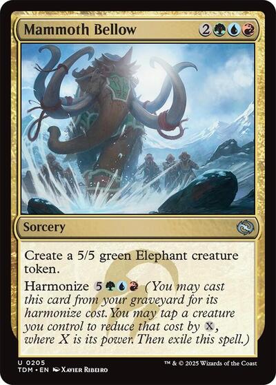 Mammoth Bellow (Tarkir: Dragonstorm) Near Mint Foil
