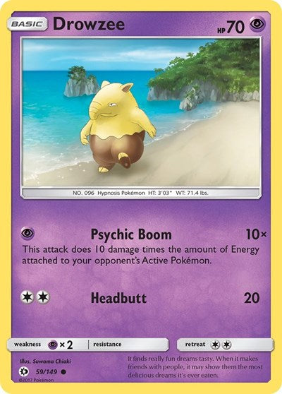 Drowzee (SM Base Set) Near Mint