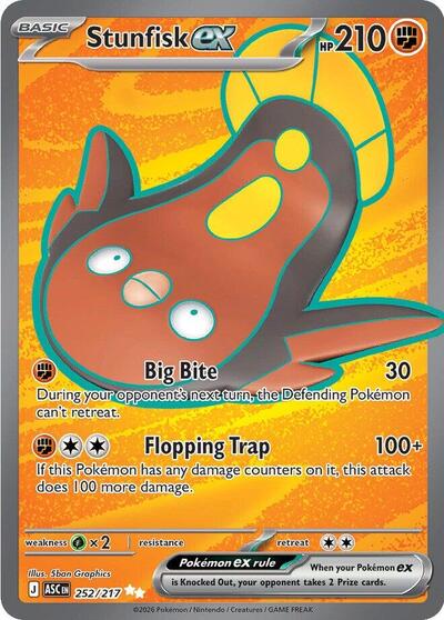 Stunfisk ex - 252 (ME: Ascended Heroes) Near Mint Holofoil
