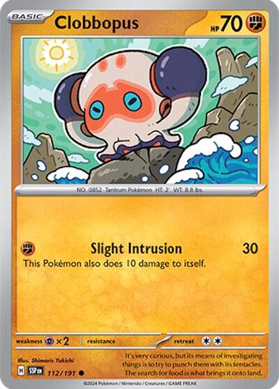 Clobbopus - 112 (SV08: Surging Sparks) Near Mint Reverse Holofoil
