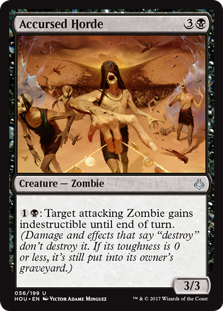 Accursed Horde (Hour of Devastation) Light Play Foil