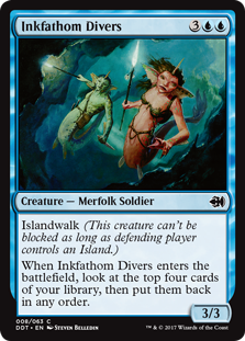 Inkfathom Divers (Duel Decks: Merfolk vs Goblins) Near Mint