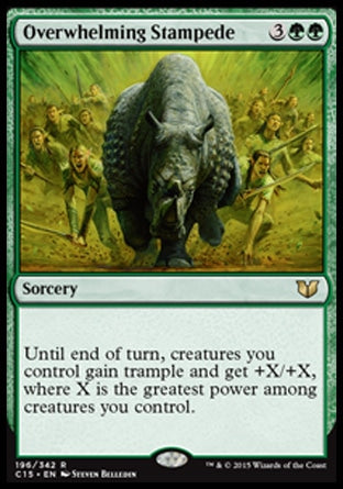 Overwhelming Stampede (Commander 2015) Light Play
